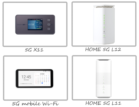 WiMAX+5Gのモバイルとホームルーター